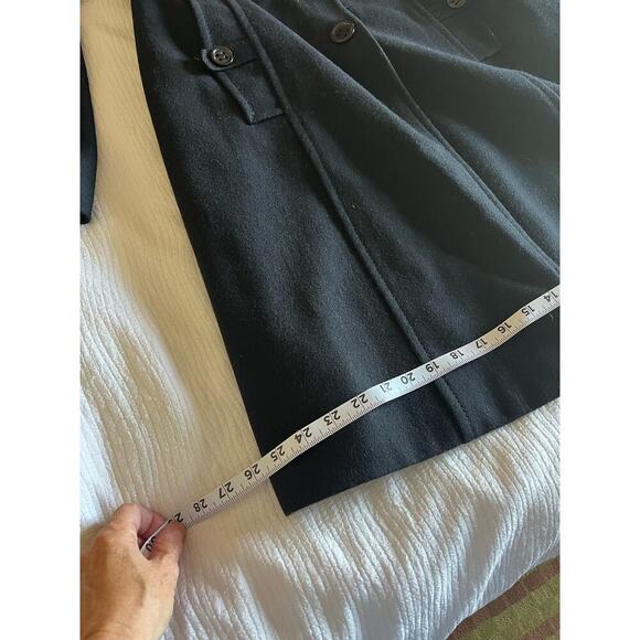 Kenneth Cole Reaction Wool Blend Trench Coat Jacket Preppy Academia Women Small - Picture 14 of 16